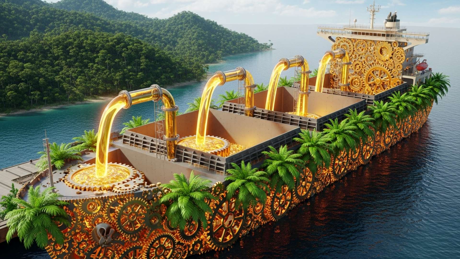 Costa Rica Lança Exportação Histórica de Óleo de Palma Direto para a Índia a partir de Golfito