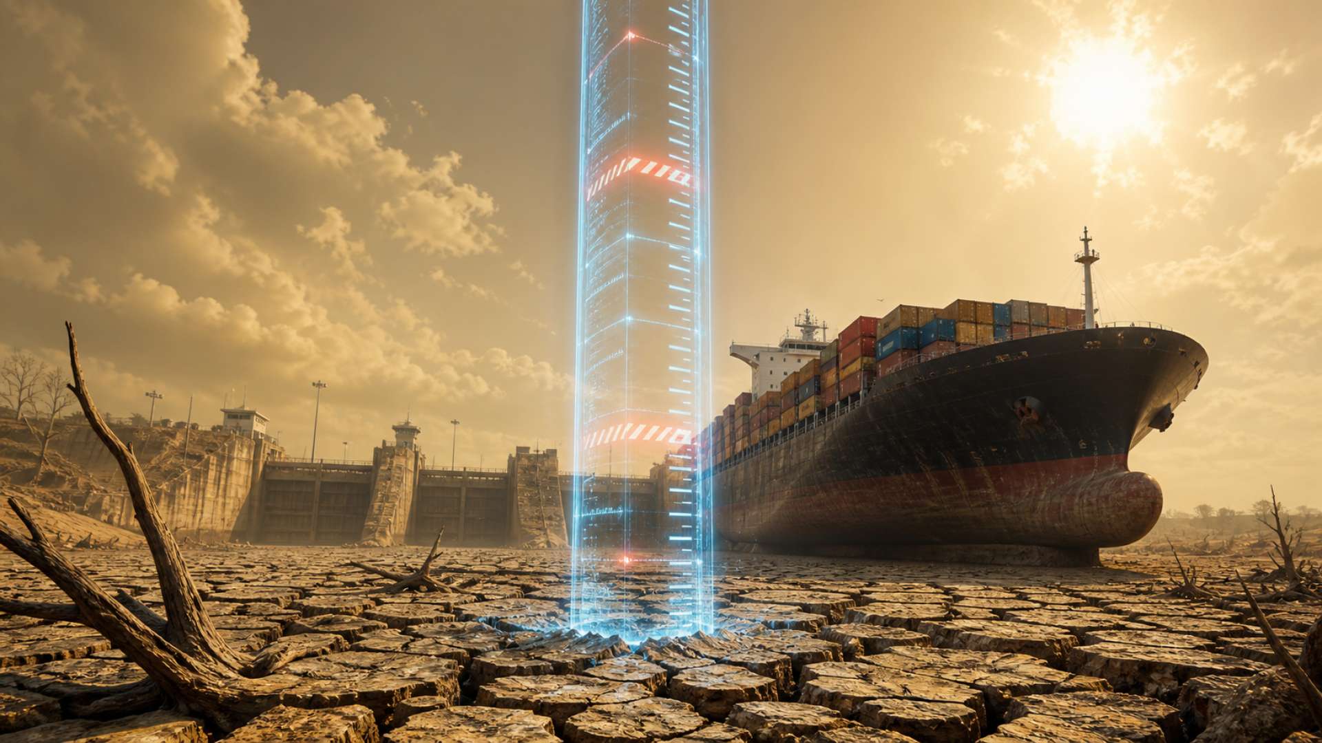 Canal do Panamá reduz gradualmente limites de calado de navios para garantir operações em meio à seca prolongada do El Niño