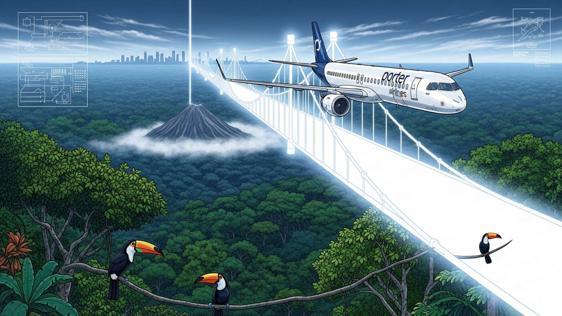 Porter Airlines Aumenta Viagens Canadenses para a Costa Rica com Novo Voo para San José