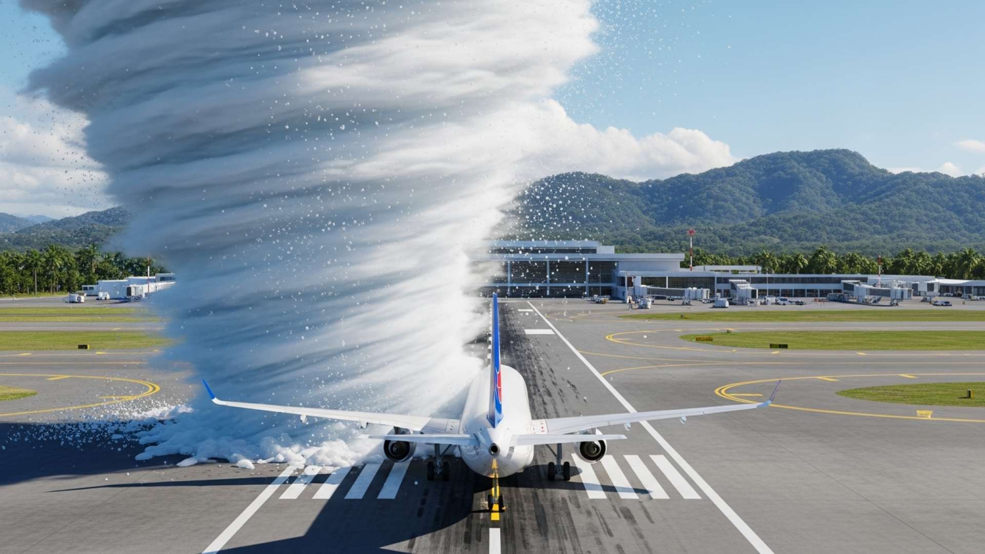 Tempestade Invernal Fern Causa Caos nos Transportes no Aeroporto de Guanacaste